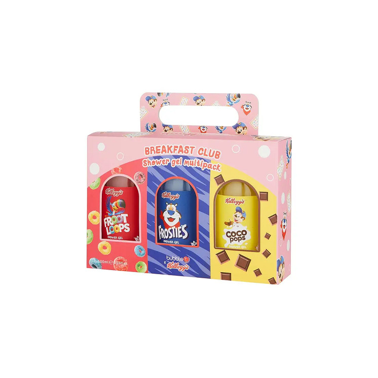 Coffret cadeau de gel douche Kellogg's Breakfast Club (3 x 100 ml)