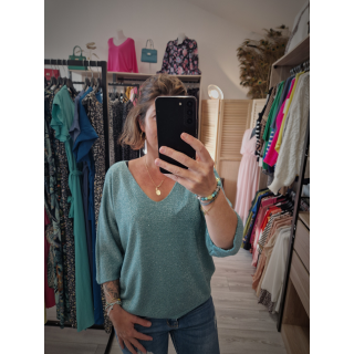 Pull fine maille, pailleté