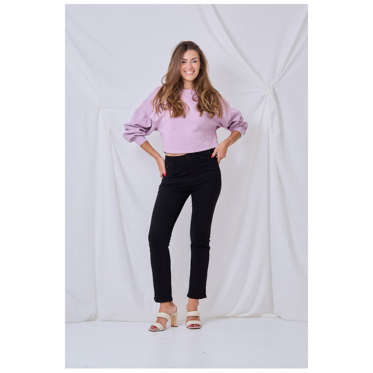 Pantalon straight-leg en couleur ( Coupe droite )