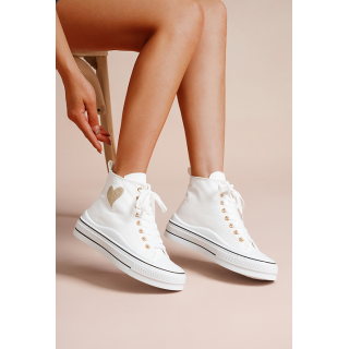 Baskets montantes avec cœur