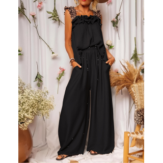 Ensemble top à bretelles léopard et pantalon